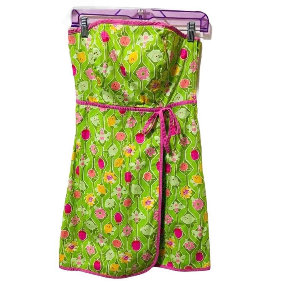Lilly Pulitzer Ladybug Bee Strapless Wrap Dress - Picture 9 of 9
